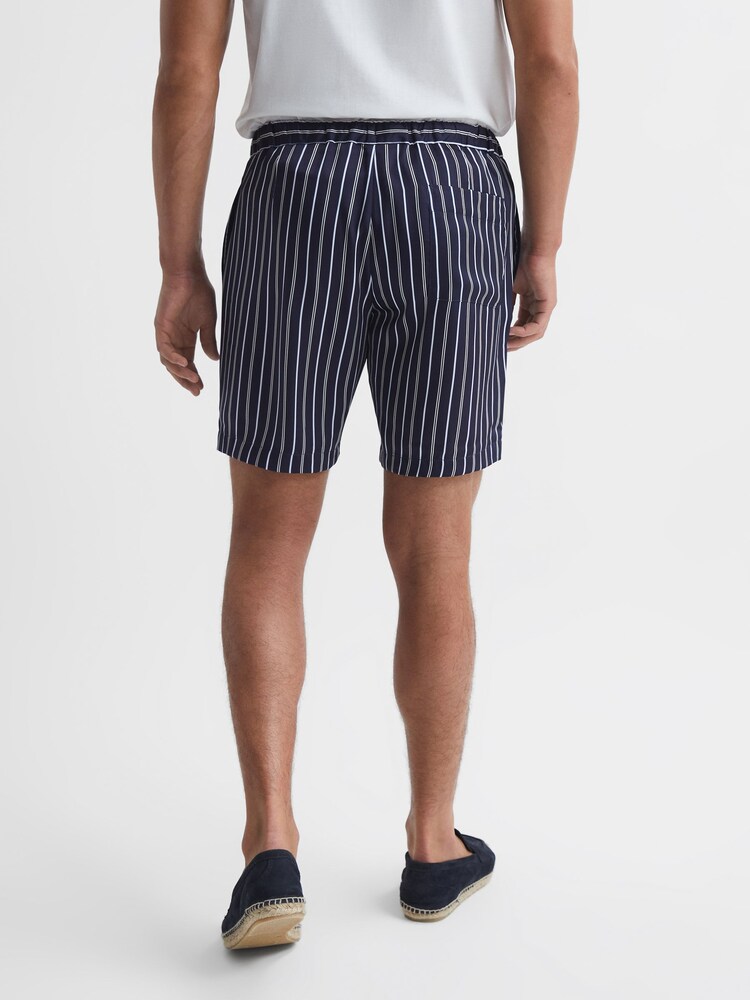 Reiss Ecru/Charc Owen Striped Shorts - Image 5 of 5