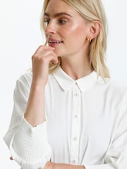 Cream White Nola Button Through Shirt - Image 3 of 6