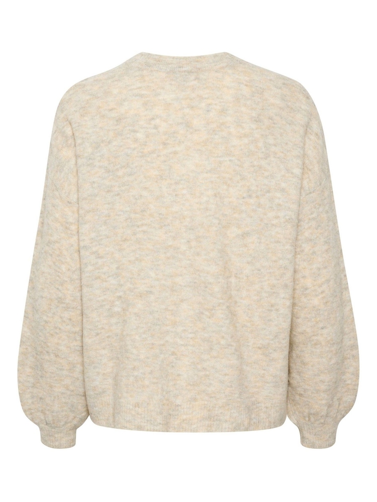 Cream Merle Cream V-Neck Knit Cardigan - Image 6 of 6