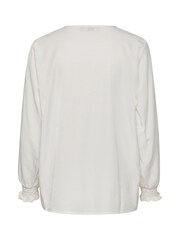 Cream Feng White V-Neck Blouse - Image 5 of 5