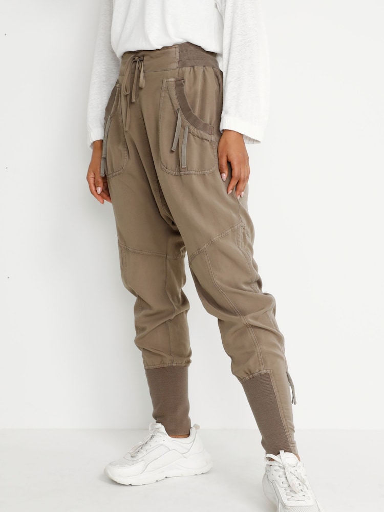 Cream Nanna Tie Waist Cargo Trousers - Image 2 of 7 Cream Nanna Tie Waist Cargo Trousers - Image 2 of 7