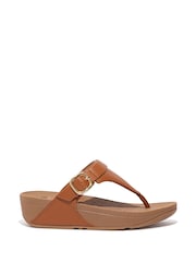 Fitflop Lulu Adjustable Leather Toe Post Sandals - Image 1 of 4