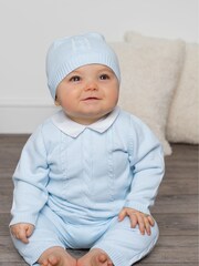 Emile et Rose 2pc Knitted cable Top & Trousers & Hat - Image 1 of 3