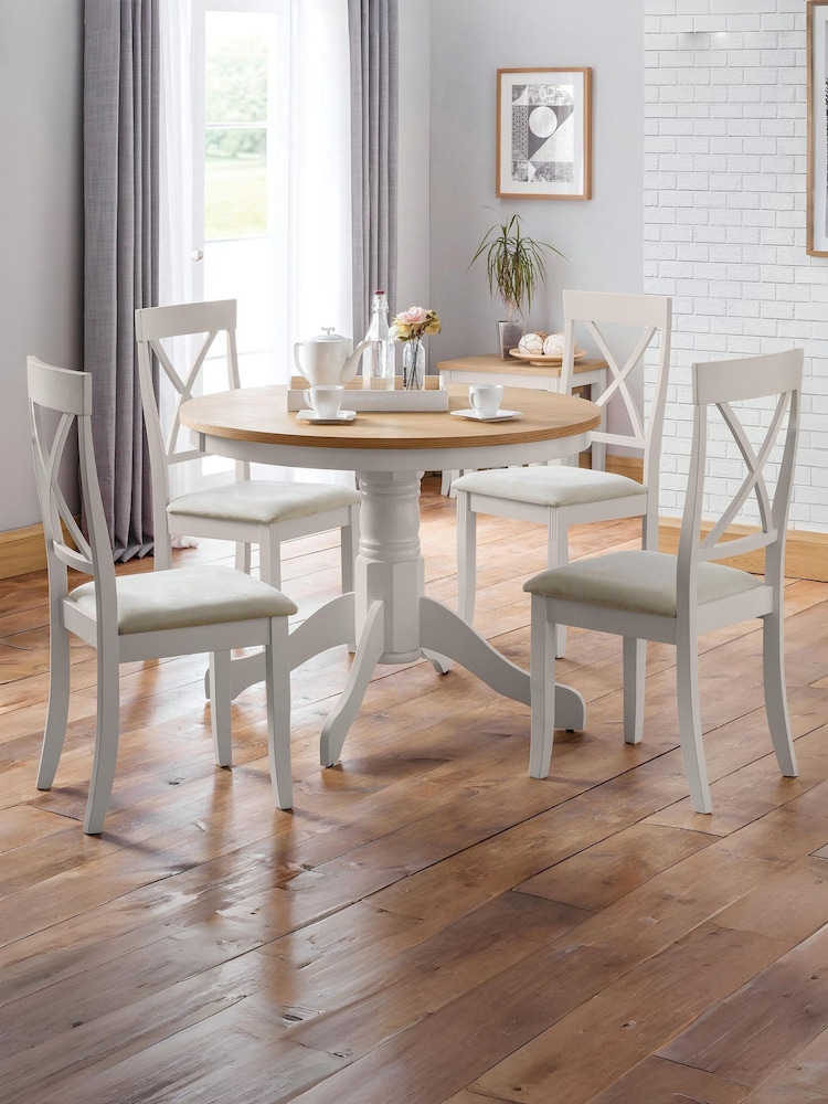 Julian Bowen Set of 2 Elephant Grey Davenport Dining Chairs - Image 1 of 3