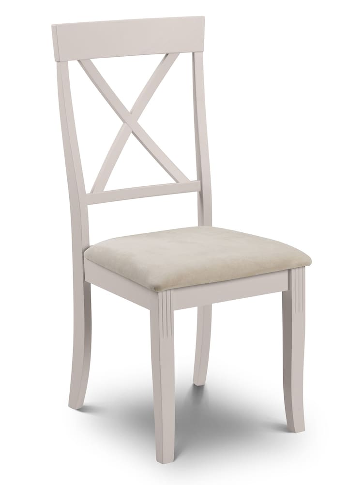 Julian Bowen Set of 2 Elephant Grey Davenport Dining Chairs - Image 2 of 3