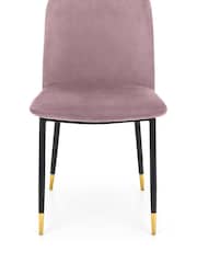 Julian Bowen Set of 2 Dusky Pink Delaunay Dining Chairs - Image 3 of 4