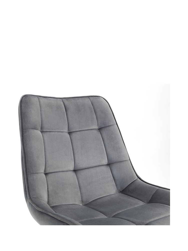Julian Bowen Set of 2 Grey Hadid Dining Chairs - Image 4 of 4