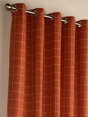 furn. Ellis Windowpane Check Eyelet Curtains Eyelet Curtains - Image 2 of 4