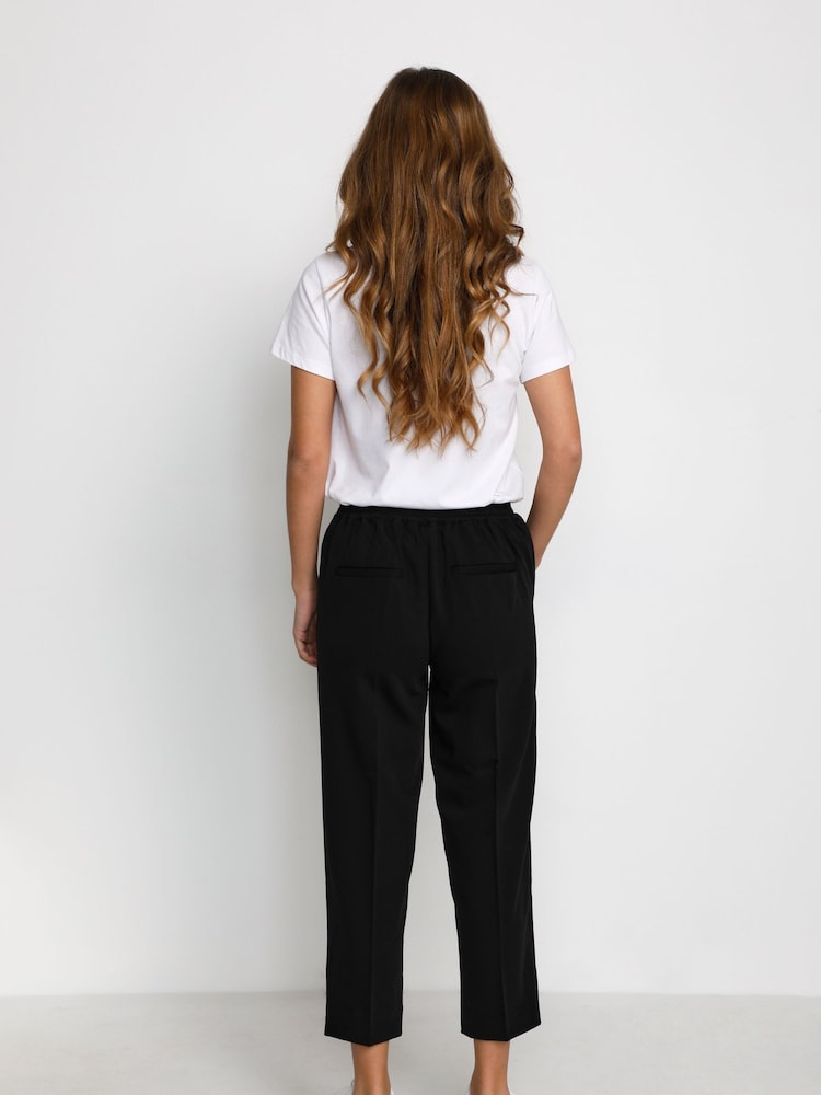 Kaffe Kasakura HW Cropped Relaxed Fit High Waist Length Regular Leg Trousers - Image 2 of 5