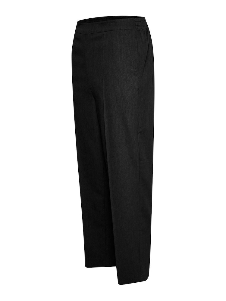Kaffe Kasakura HW Cropped Relaxed Fit High Waist Length Regular Leg Trousers - Image 5 of 5