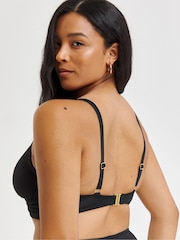 Simply Be Black Magisculpt Twist Front Wired Bikini Top - Image 2 of 4