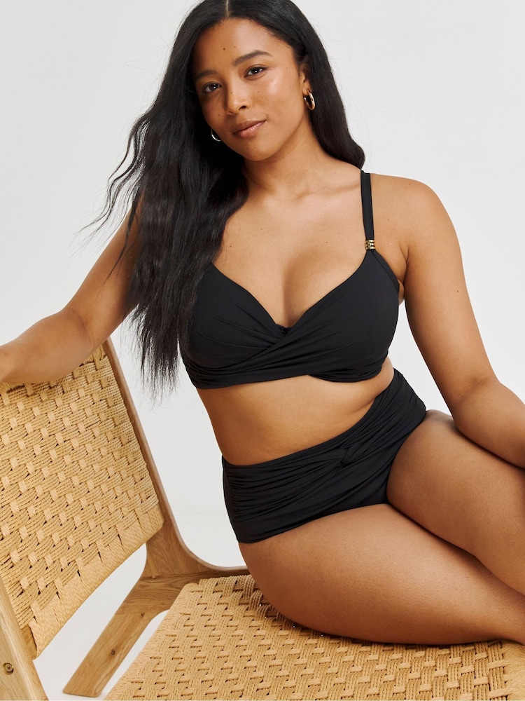 Simply Be Black Magisculpt Twist Front Bikini Briefs - Image 2 of 5