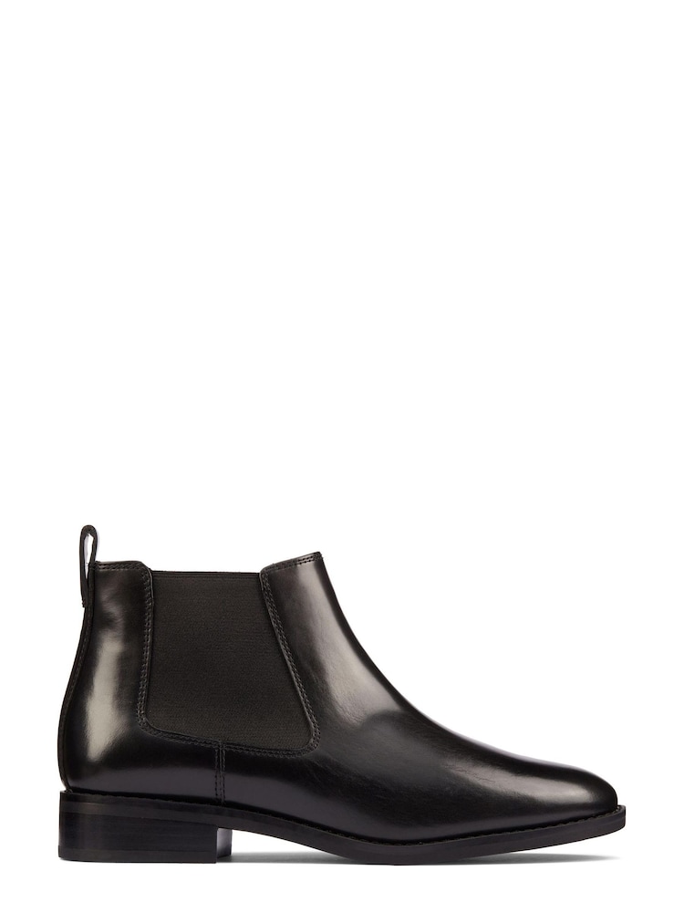 Clarks Black Leather Ria Chelsea Boots - Image 1 of 7
