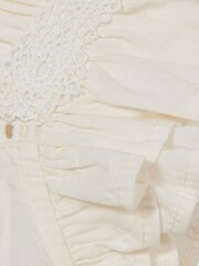 Reiss Ivory Blake Junior Ruffle Shoulder Top - Image 5 of 5
