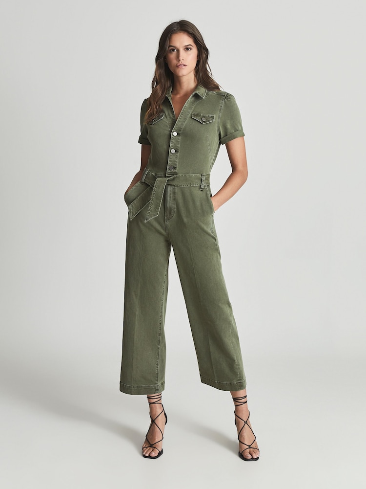 Paige Anessa Denim Jumpsuit - Image 1 of 6