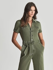 Paige Anessa Denim Jumpsuit - Image 3 of 6
