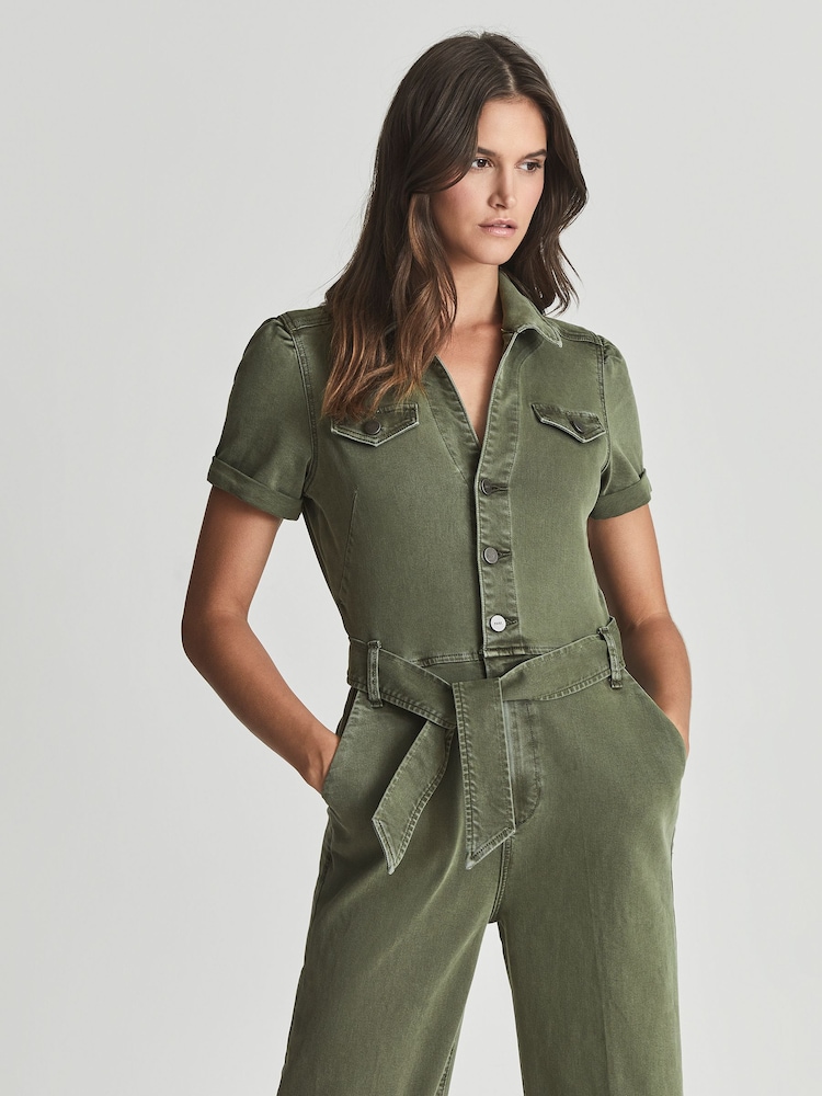 Paige Anessa Denim Jumpsuit - Image 3 of 6