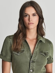 Paige Anessa Denim Jumpsuit - Image 4 of 6