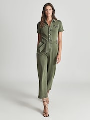 Paige Anessa Denim Jumpsuit - Image 6 of 6