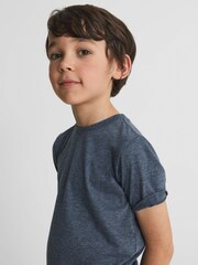 Reiss Airforce Blue Bless Junior Crew Neck T-Shirt - Image 1 of 6