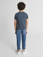 Reiss Airforce Blue Bless Junior Crew Neck T-Shirt - Image 4 of 6