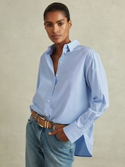 Reiss Jenny Cotton Poplin Shirt - Image 4 of 7