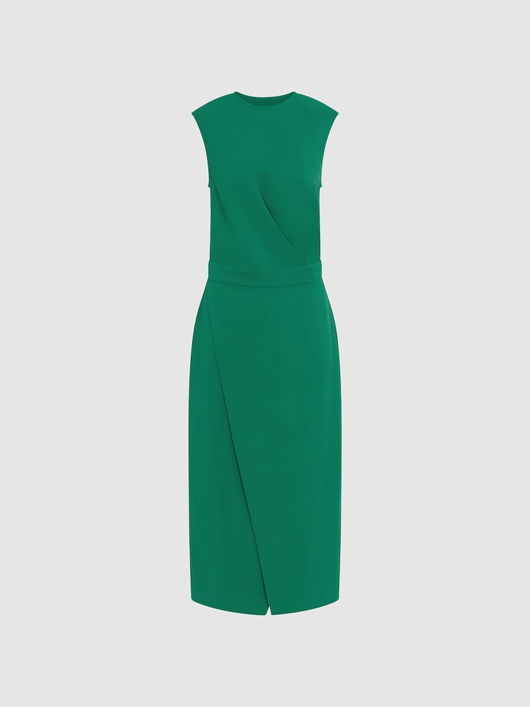 Reiss Green Layla Sleeveless Bodycon Dress - Image 2 of 6 Reiss Green Layla Sleeveless Bodycon Dress - Image 2 of 6