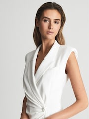 Reiss Cecile Figurbetontes Midikleid im Smoking-Stil - Bild 4 von 7