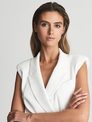 Reiss Cecile Figurbetontes Midikleid im Smoking-Stil - Bild 6 von 7