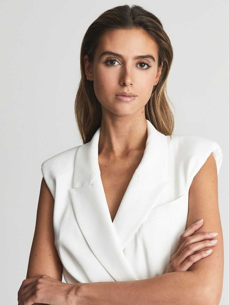 Robe mi-longue moulante de smoking Reiss Cecile - Image 6 of 7