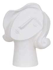 Libra Interiors White Art Deco Face Resin Sculpture - Image 2 of 4