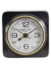 Libra Interiors Black Thompson Square Carriage Mantel Clock - Image 2 of 4