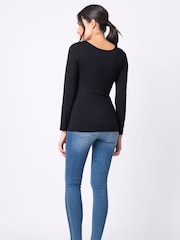 Seraphine Black Maternity And Nursing Tops Twin Pack - Image 6 of 8
