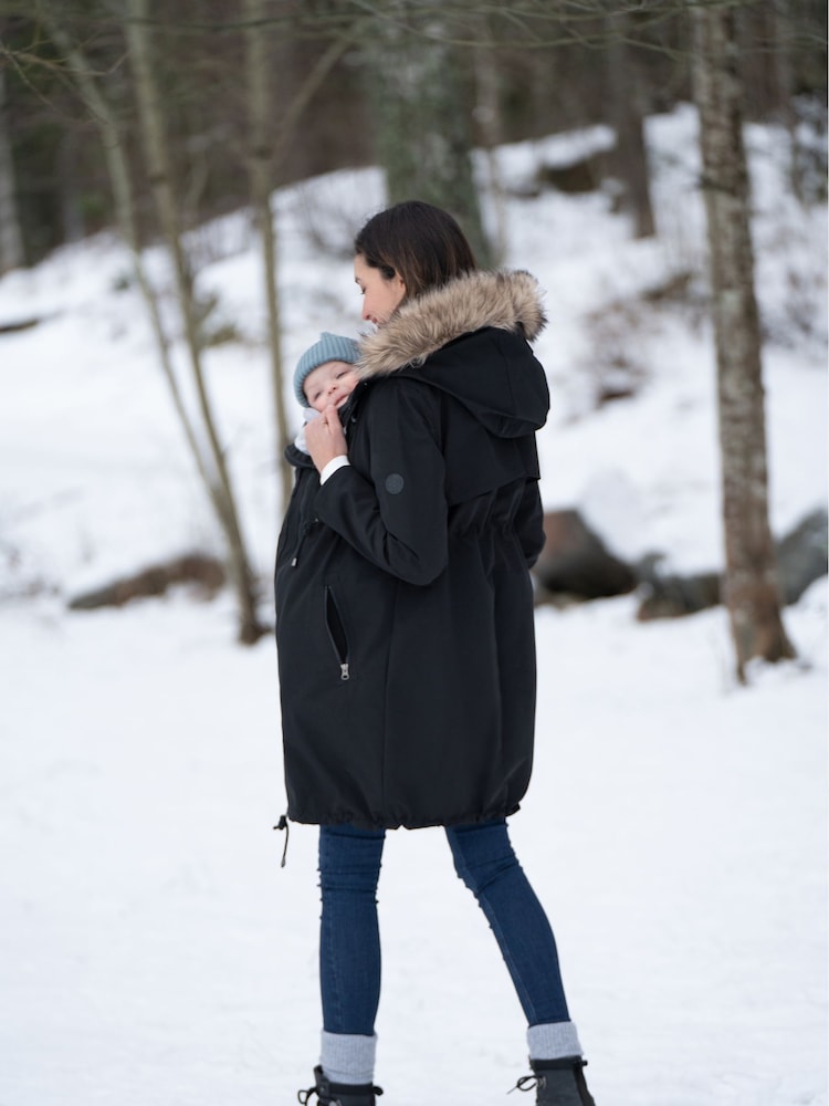 Seraphine Black 3 in 1 Winter Maternity Parka - Image 2 of 6