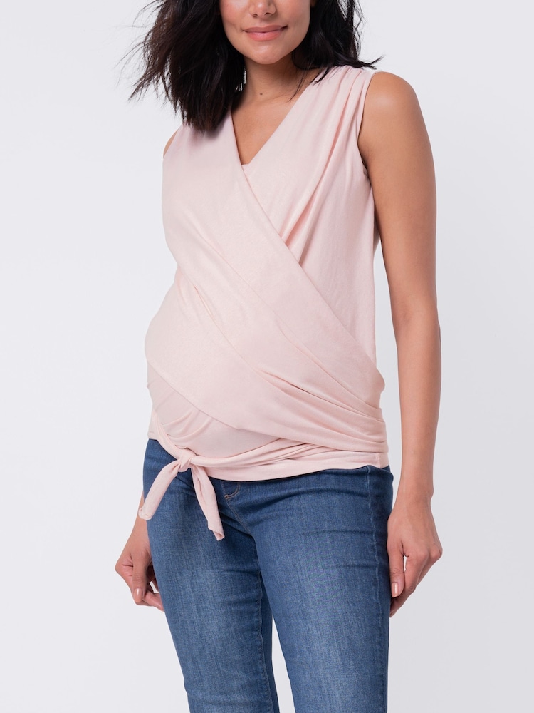 Seraphine Pink Blush Maternity Cotton Skin To Skin Top - Image 3 of 5