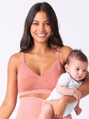 Seraphine Brown Bamboo Maternity & Nursing Bras Twin Pack - Image 1 of 5