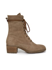 Celtic & Co. Camel Block Heel Derby Boots - Image 1 of 6