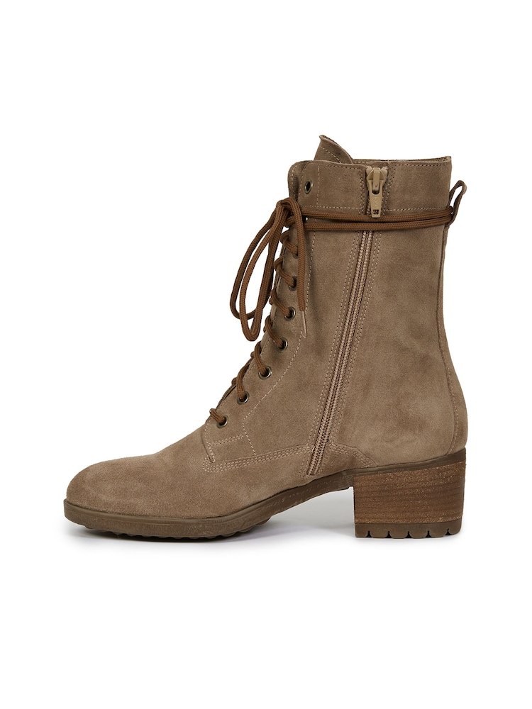 Celtic & Co. Camel Block Heel Derby Boots - Image 4 of 6