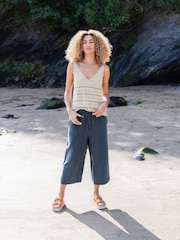 Celtic & Co. Womens Blue Cropped Trousers - Image 1 of 5