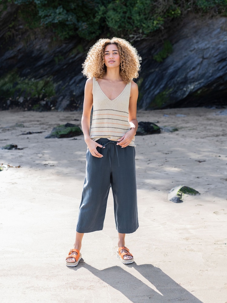 Celtic & Co. Womens Blue Cropped Trousers - Image 1 of 5