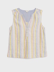 White Stuff Sophia White Stripe Linen Vest - Image 4 of 6