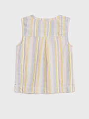 White Stuff Sophia White Stripe Linen Vest - Image 5 of 6