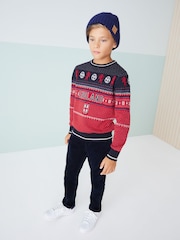 Navy England Football Christmas Jumper (3-16yrs) - Image 3 of 5