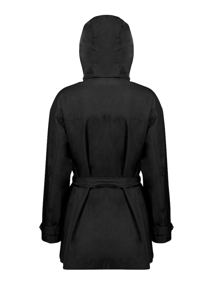 Geox Womens Delray Black Long Parka Jacket - Image 2 of 5