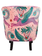 Emma Shipley Coral Pink Dalston Lynx Velvet Chair - Image 4 of 4