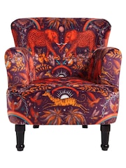 Emma Shipley Wine Red Dalston Zambezi Velvet Chair - Image 2 of 4
