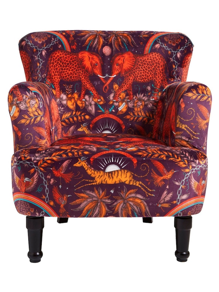 Emma Shipley Wine Red Dalston Zambezi Velvet Chair - Image 2 of 4