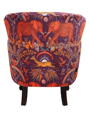 Emma Shipley Wine Red Dalston Zambezi Velvet Chair - Image 3 of 4
