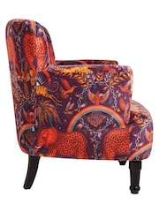 Emma Shipley Wine Red Dalston Zambezi Velvet Chair - Image 4 of 4