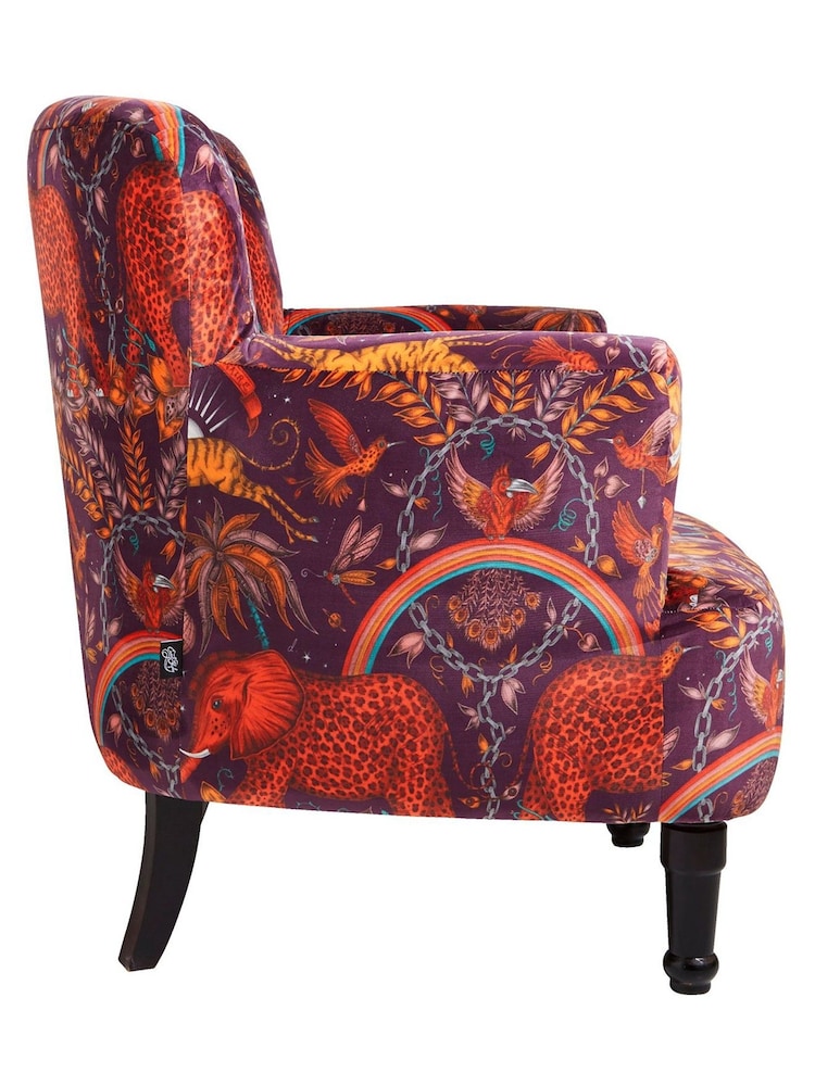 Emma Shipley Wine Red Dalston Zambezi Velvet Chair - Image 4 of 4